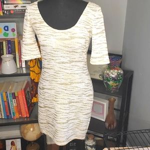 White gold mini dress large